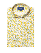 Lemon Slim Linen Shirt Yellow