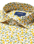 Lemon Slim Linen Shirt Yellow