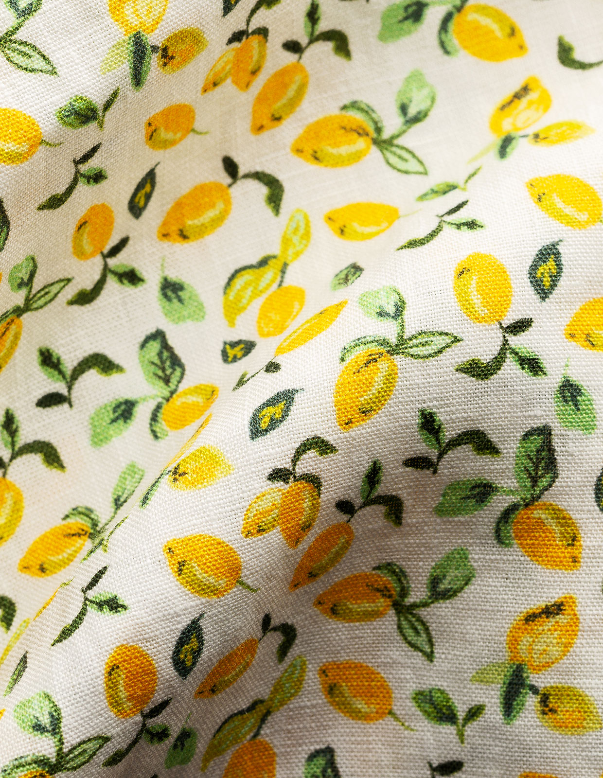 Lemon Slim Linen Shirt Yellow