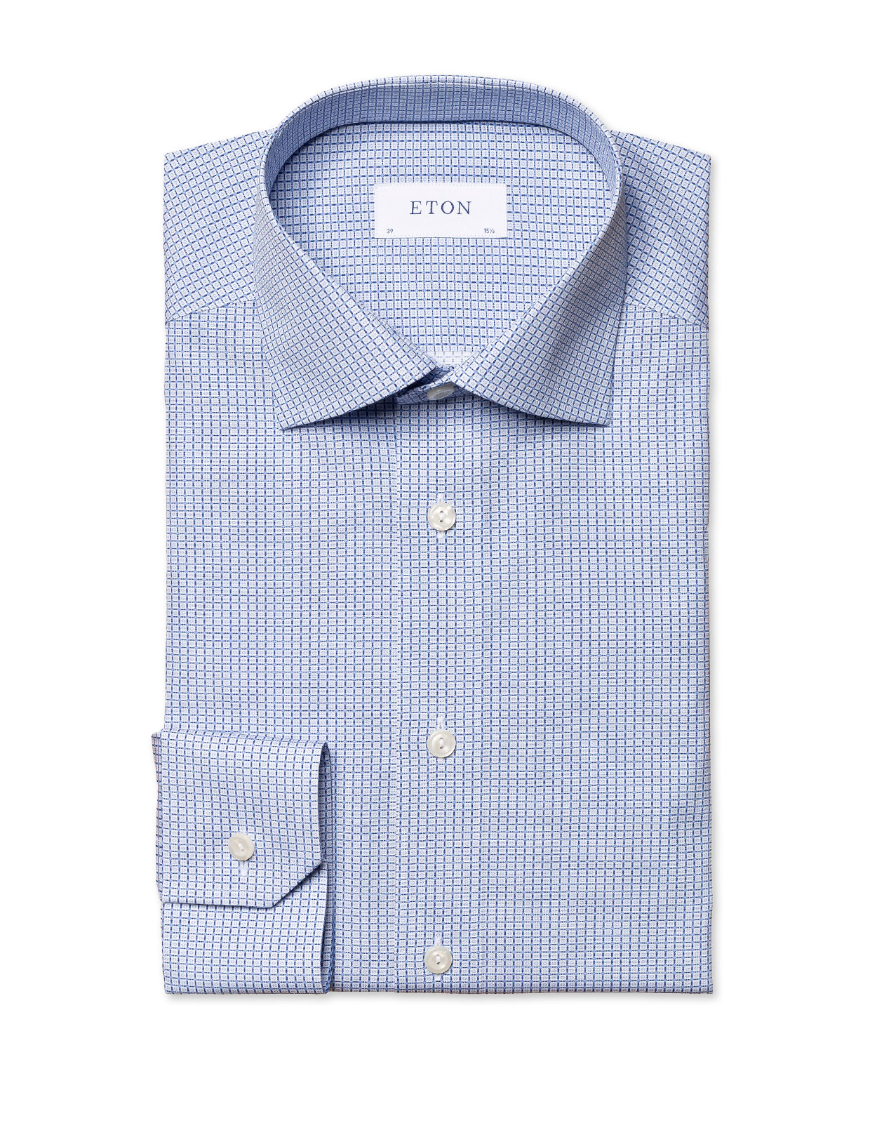 Slim fit Skjorta Bomull Blå