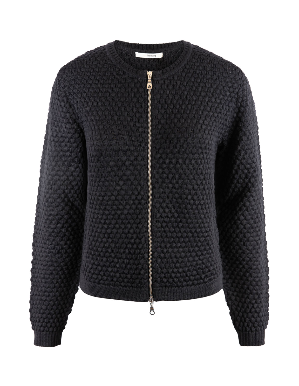 Ane Zip Cardigan Svart