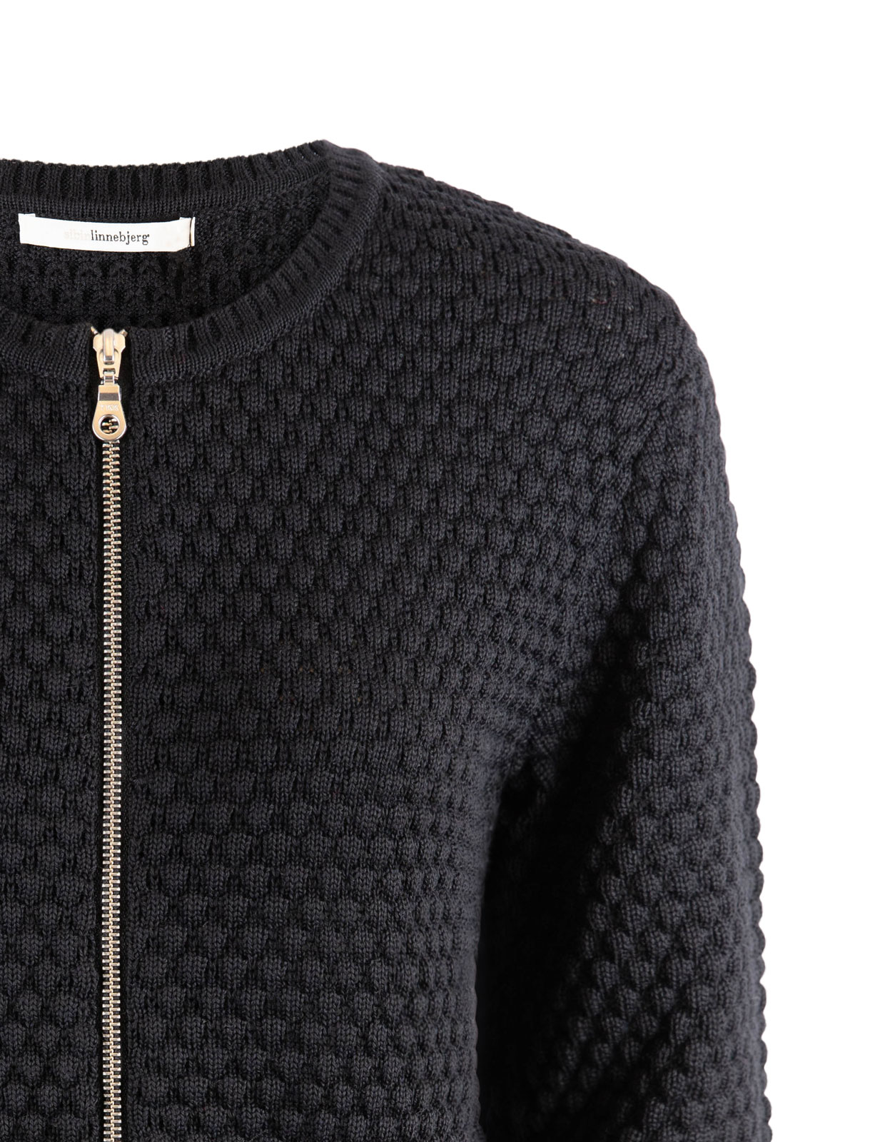 Ane Zip Cardigan Svart L