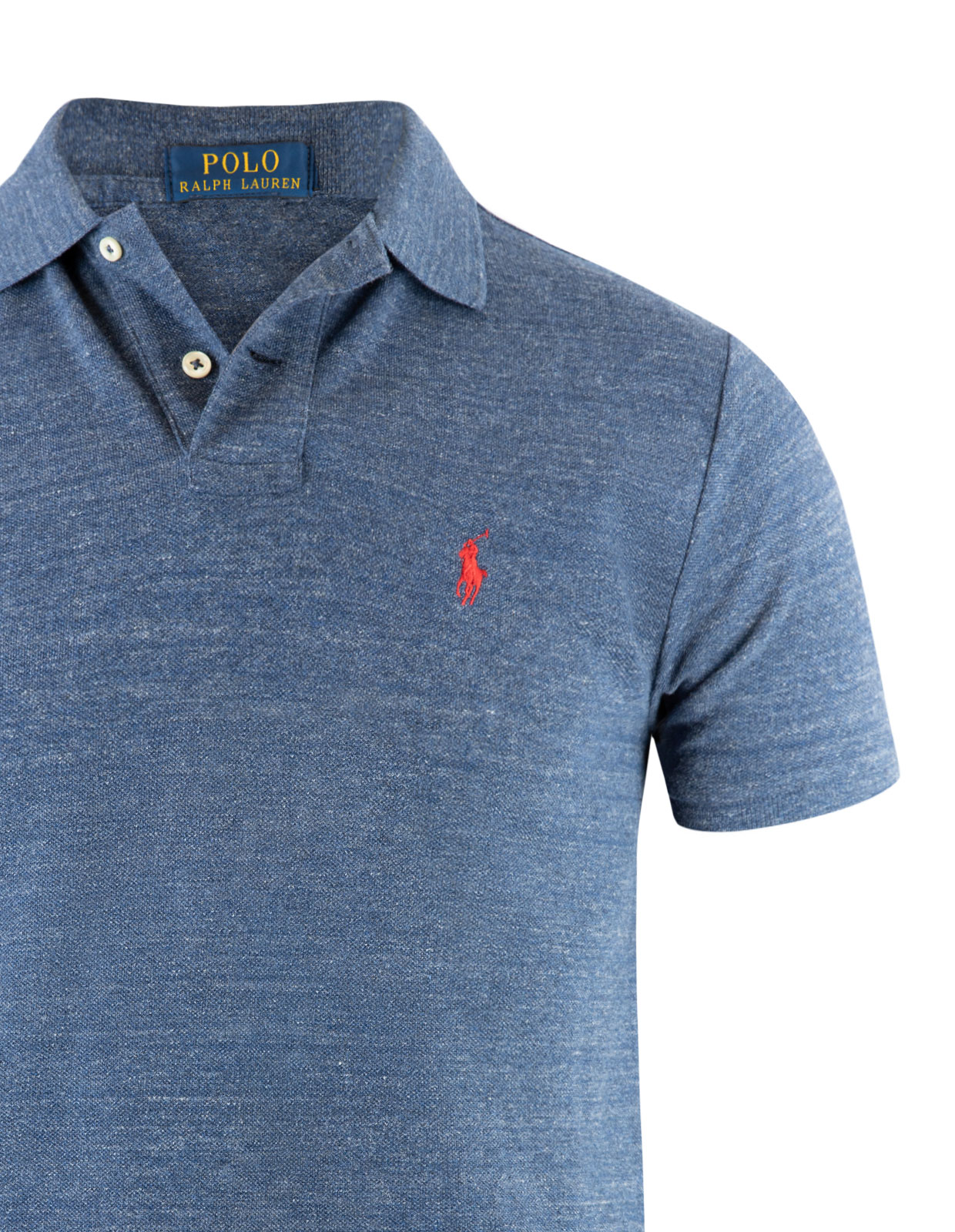 Custom Slim Fit Polo Blå S