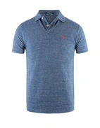 Custom Slim Fit Polo Blå S