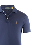 Custom Slim Fit Soft Cotton Polo Marinblå