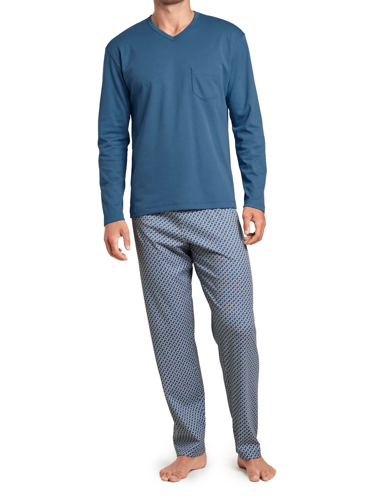 Long Pyjama Relax Streamline Indian Blue