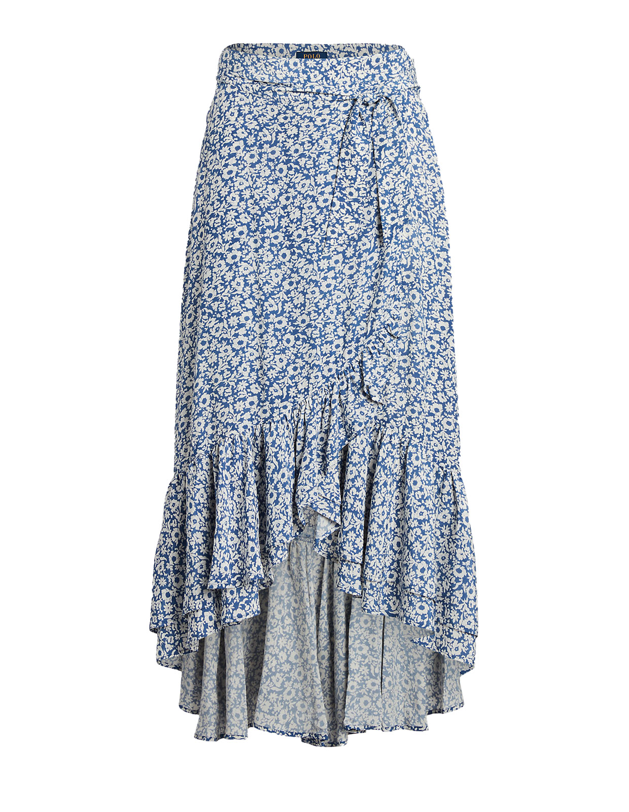 Mid Lenght Skirt Blue Ditsy Flora