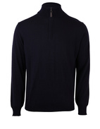 Half Zip Sweater Merino Navy Stl XL