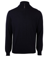 Half Zip Tröja Merinoull Navy Stl L