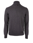 Half Zip Sweater Merino Dark Grey Stl S