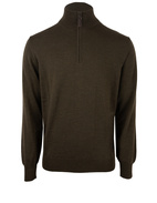 Half Zip Sweater Merino Olive Green Stl M