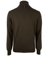Half Zip Merino Sweater Olive Green