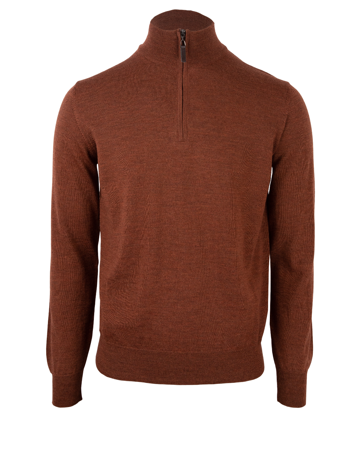 Half Zip Sweater Merino Rust