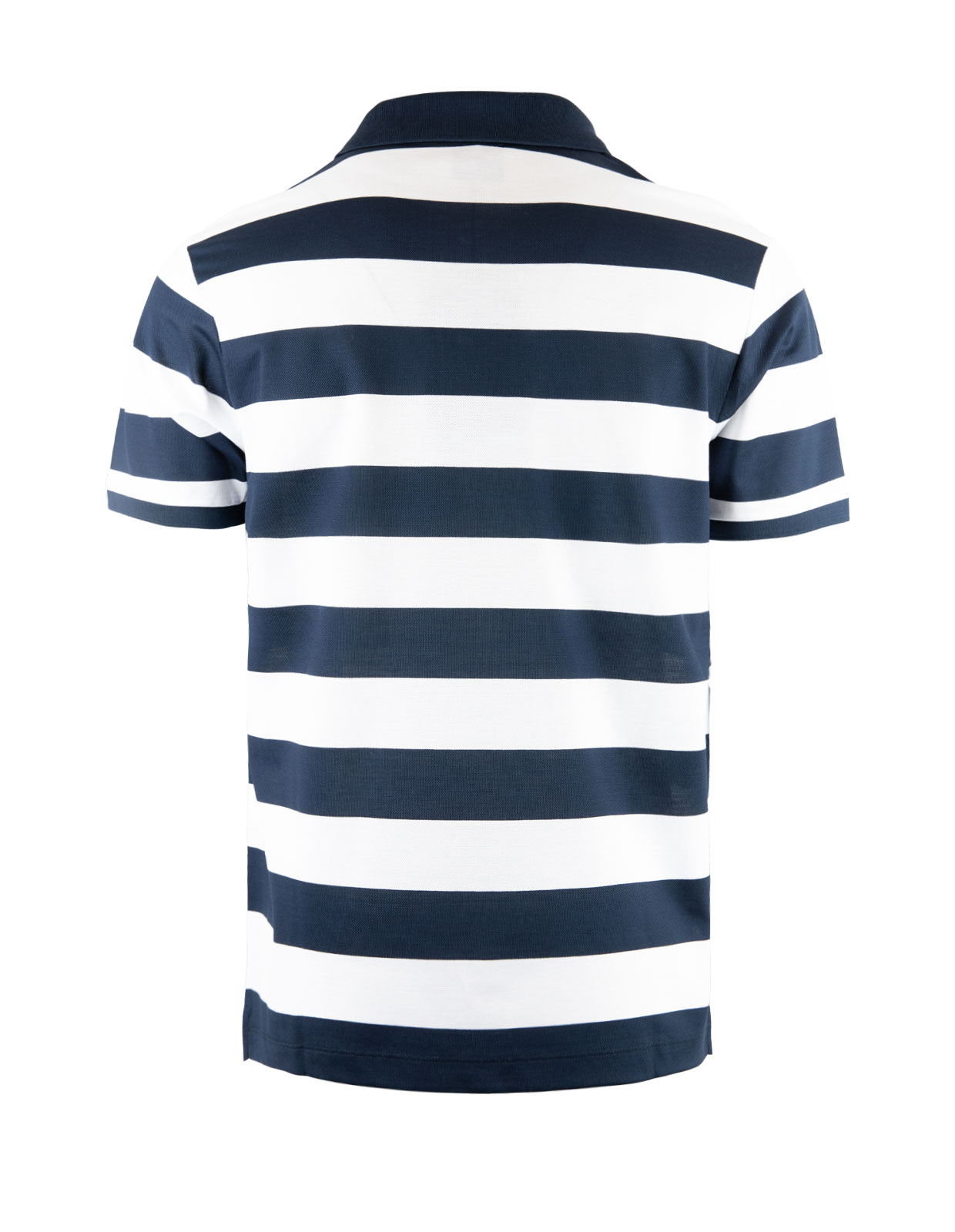 Striped Polo Piquet Navy/White