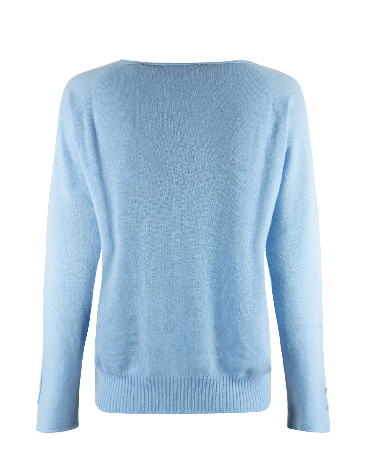 Oversized Cashmere V-Neck Lt Blue