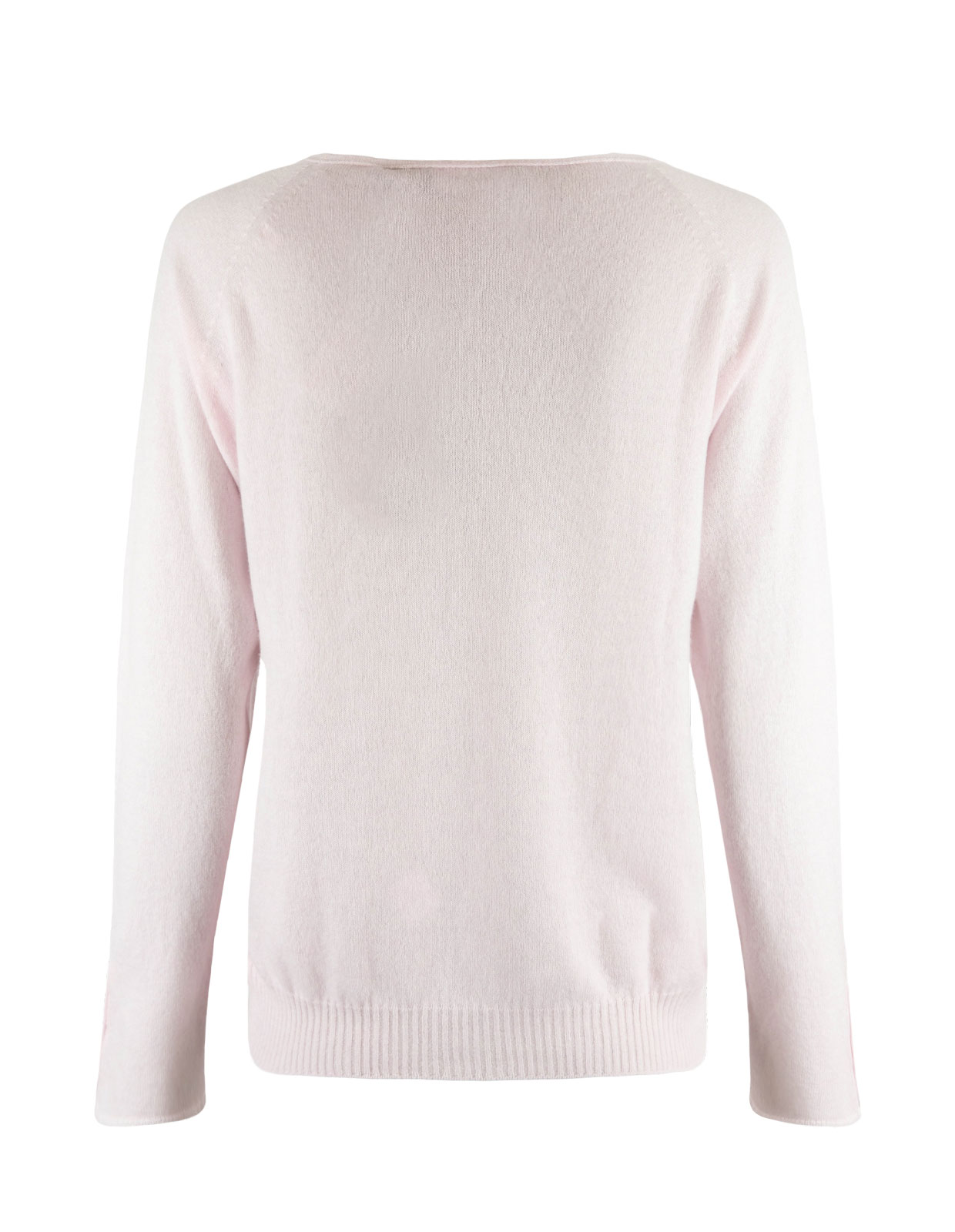 Oversized Cashmere V-Neck Lt Pink