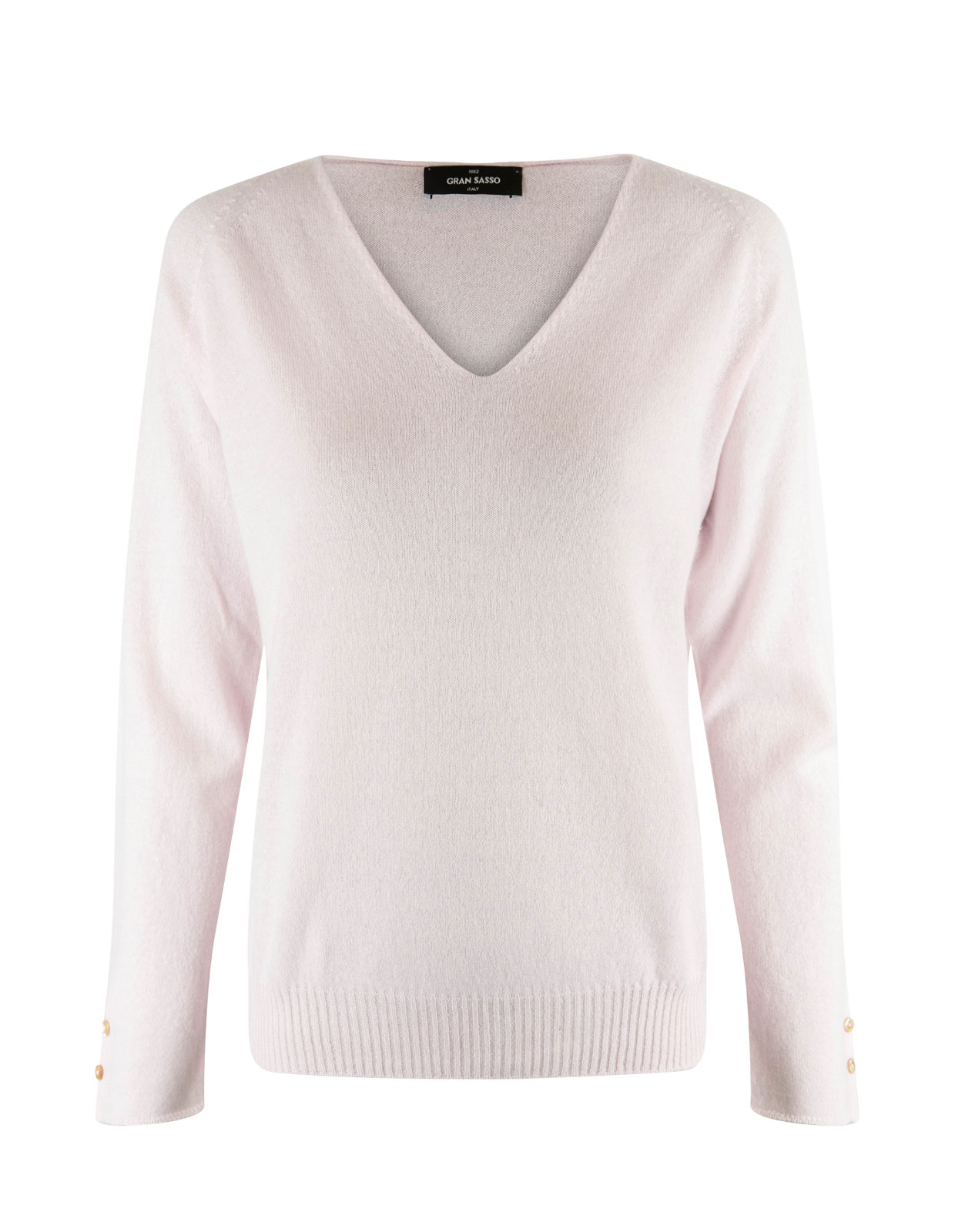 Oversized Cashmere V-Neck Lt Pink
