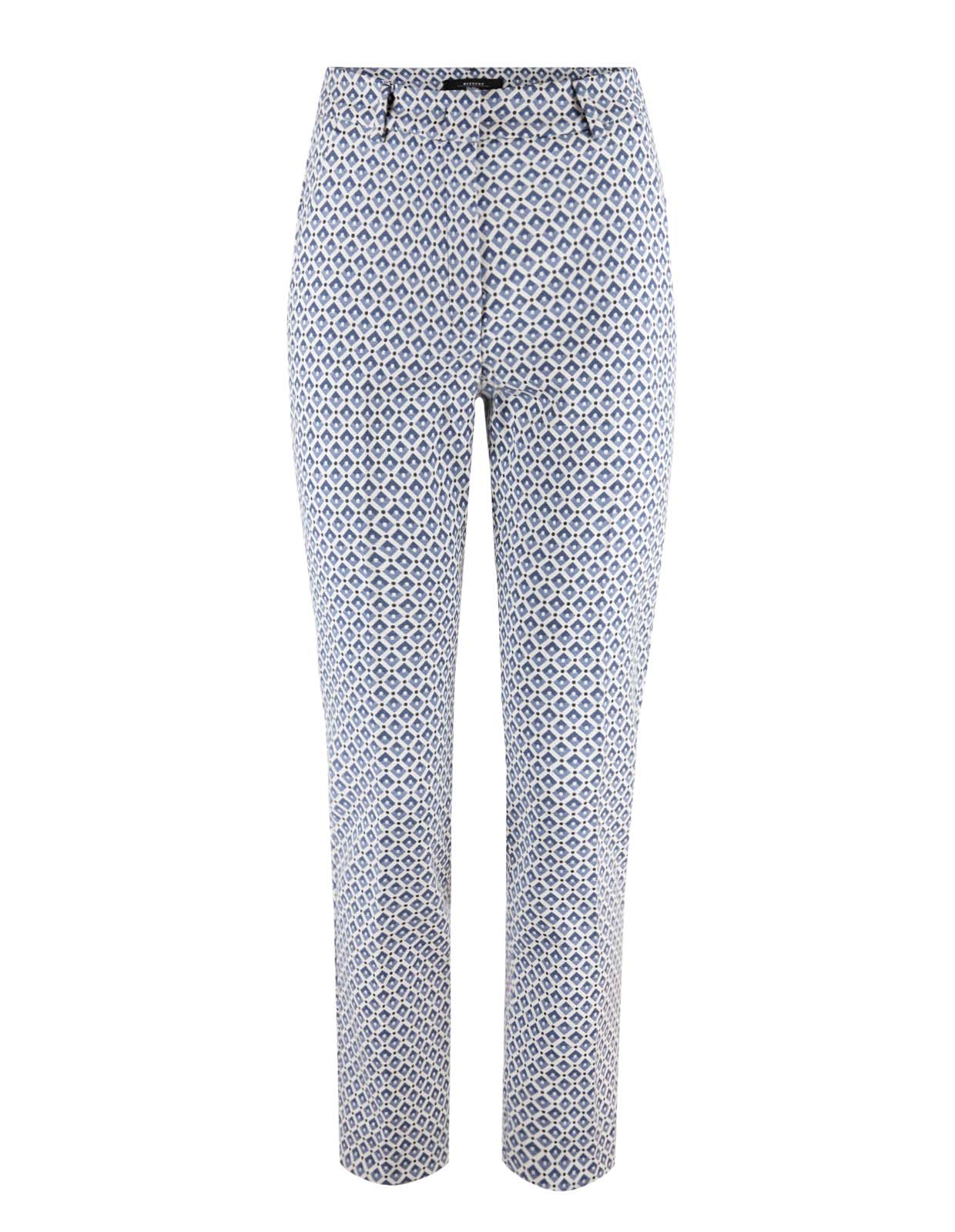 Papaia Jaquard Trousers Geometric Blue