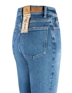 Cropped Flared Jeans Blå