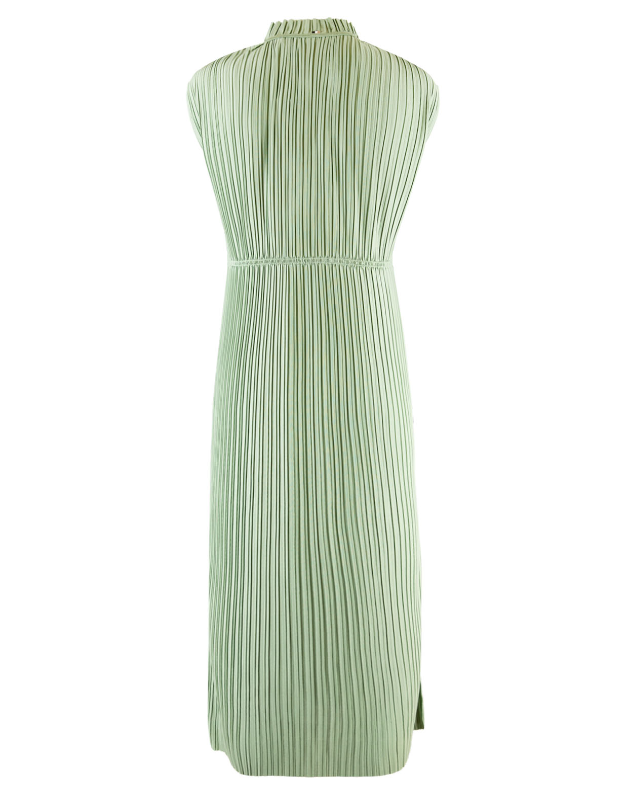 Emals Pleated Dress Open Green