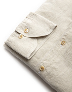 Fitted Body Skjorta Linne Beige M