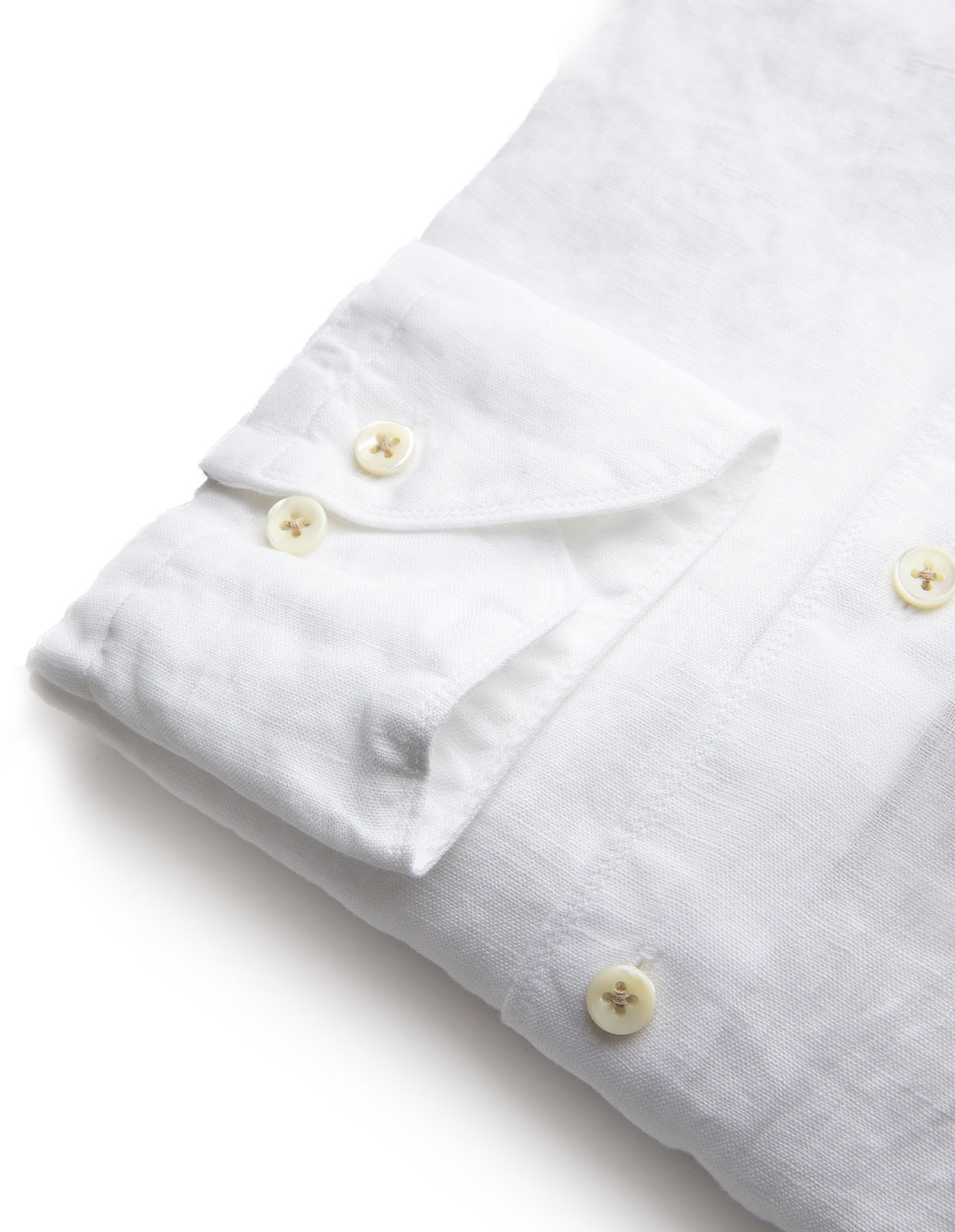 Fitted Body Skjorta Linne Vit