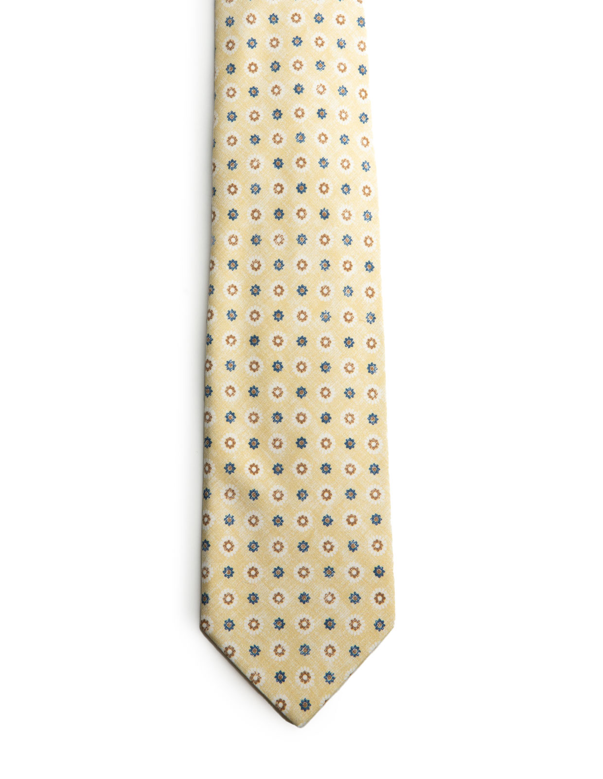 Printed Silk Tie Washed Yellow/Daisy