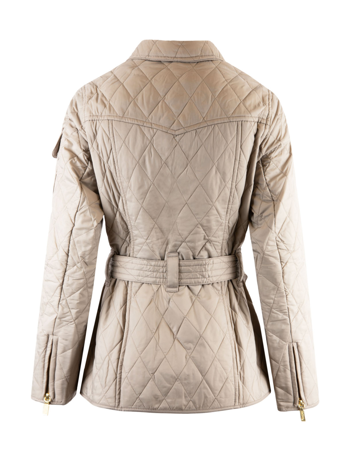 Barbour International Quilted Jacket Taupe/Pearl Stl 12