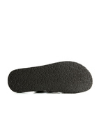 Beach Slipper Grained Leather Dark Brown