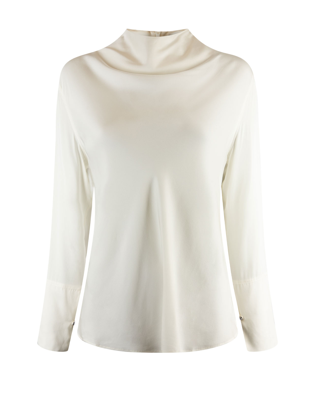 Ayumi Blus Siden Benvit Stl S