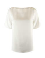 Yoli Blus Siden Offwhite