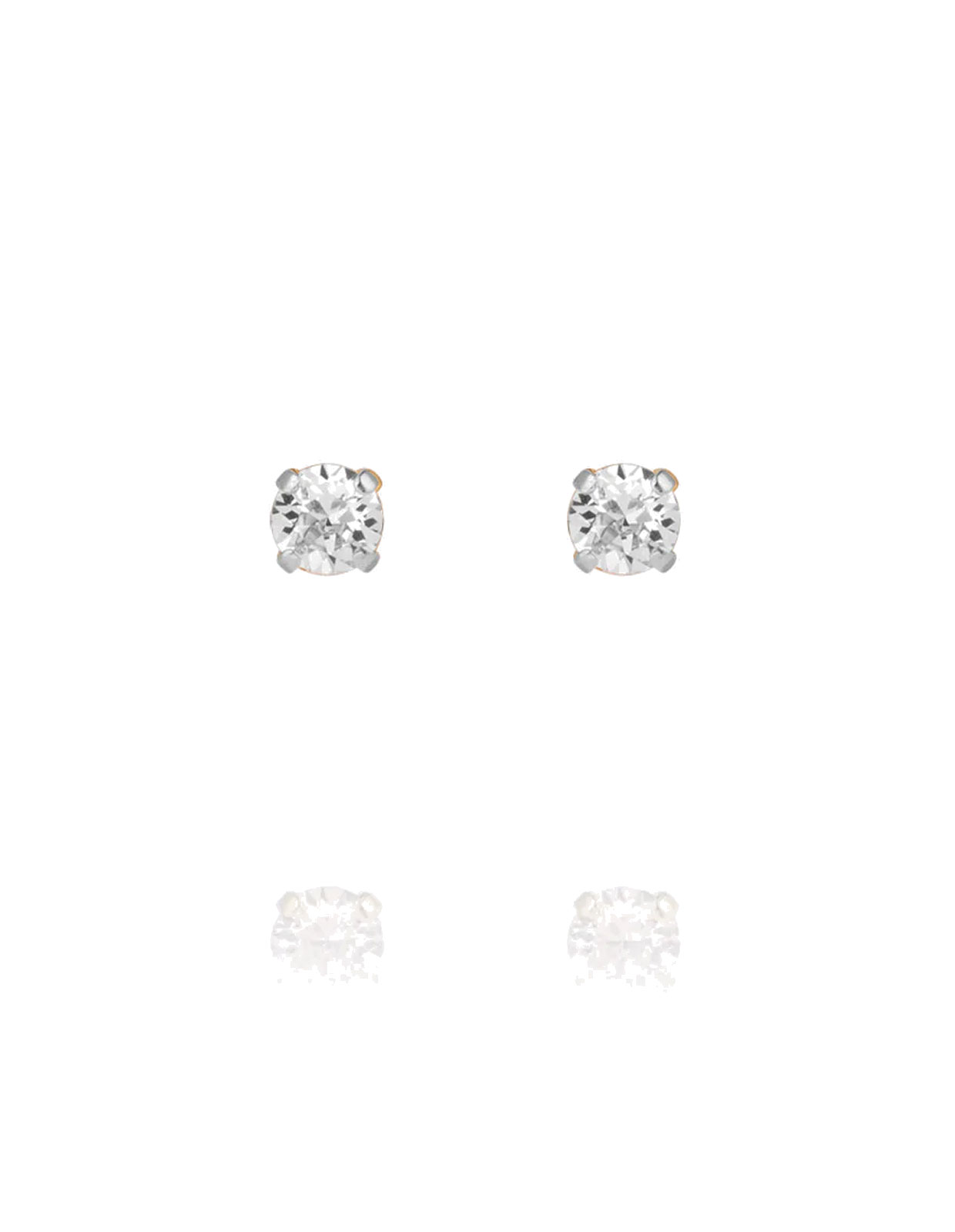 Mini Stud Earring Rhodium Crystal