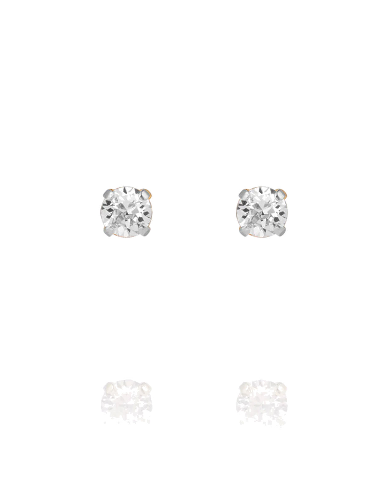 Mini Stud Earring Rhodium Crystal