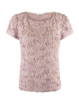 Julie 3D Floral Top Dusky Violet