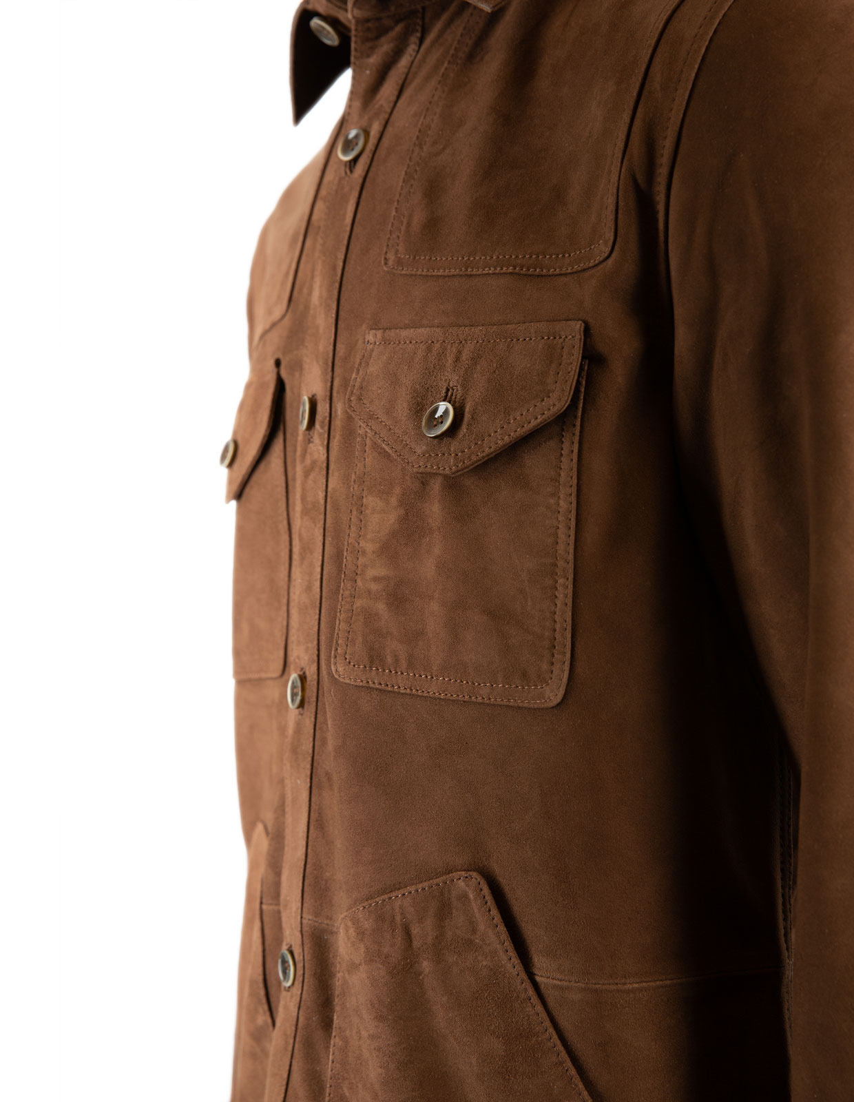 Chemise Suede Shirt Jacket Espressso Stl 52