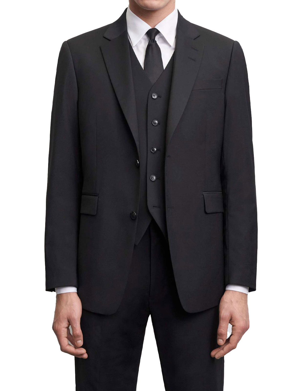 Wayde Waistcoat Suit Mix & Match Black Stl 50