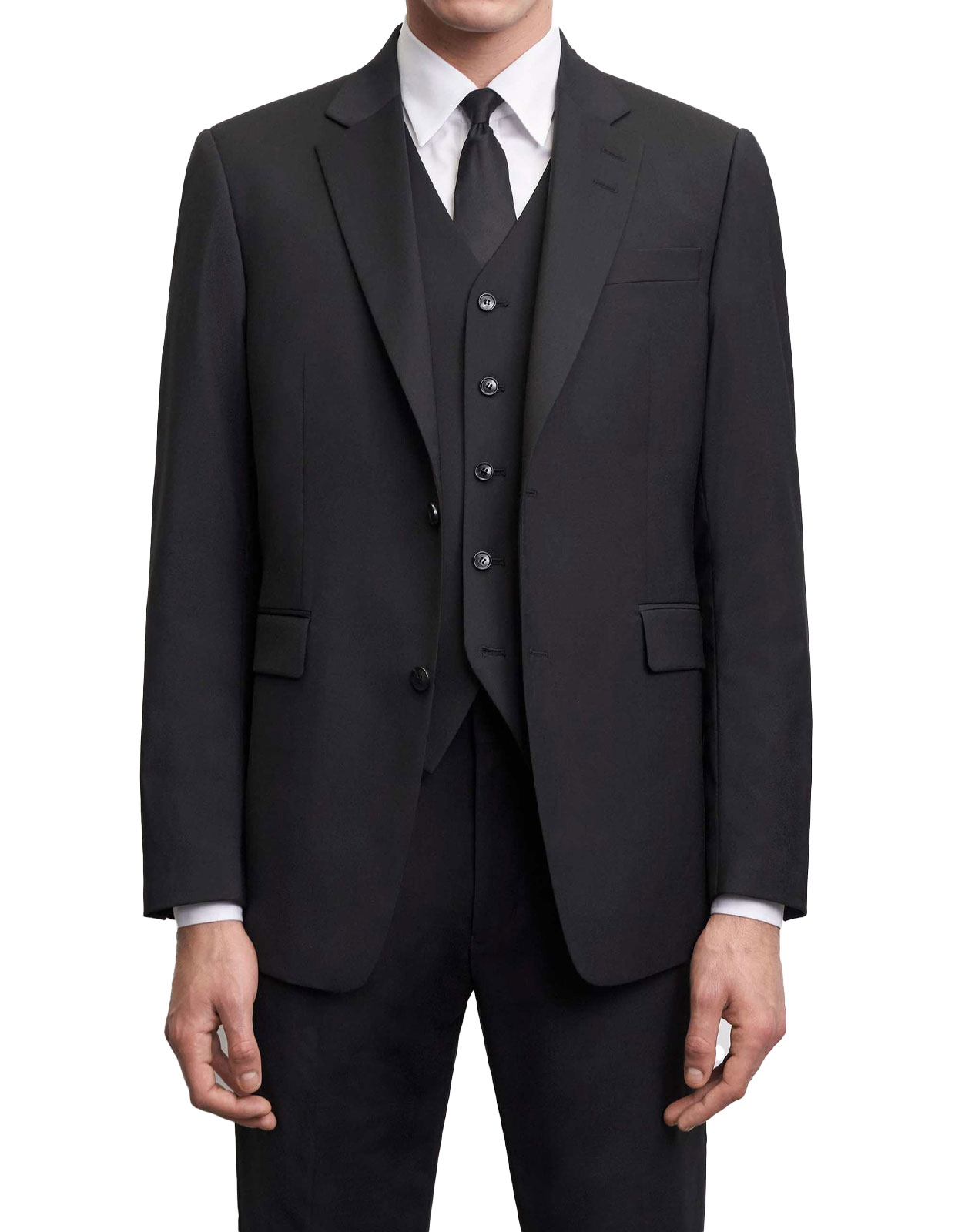 Wayde Waistcoat Suit Mix & Match Black Stl 48