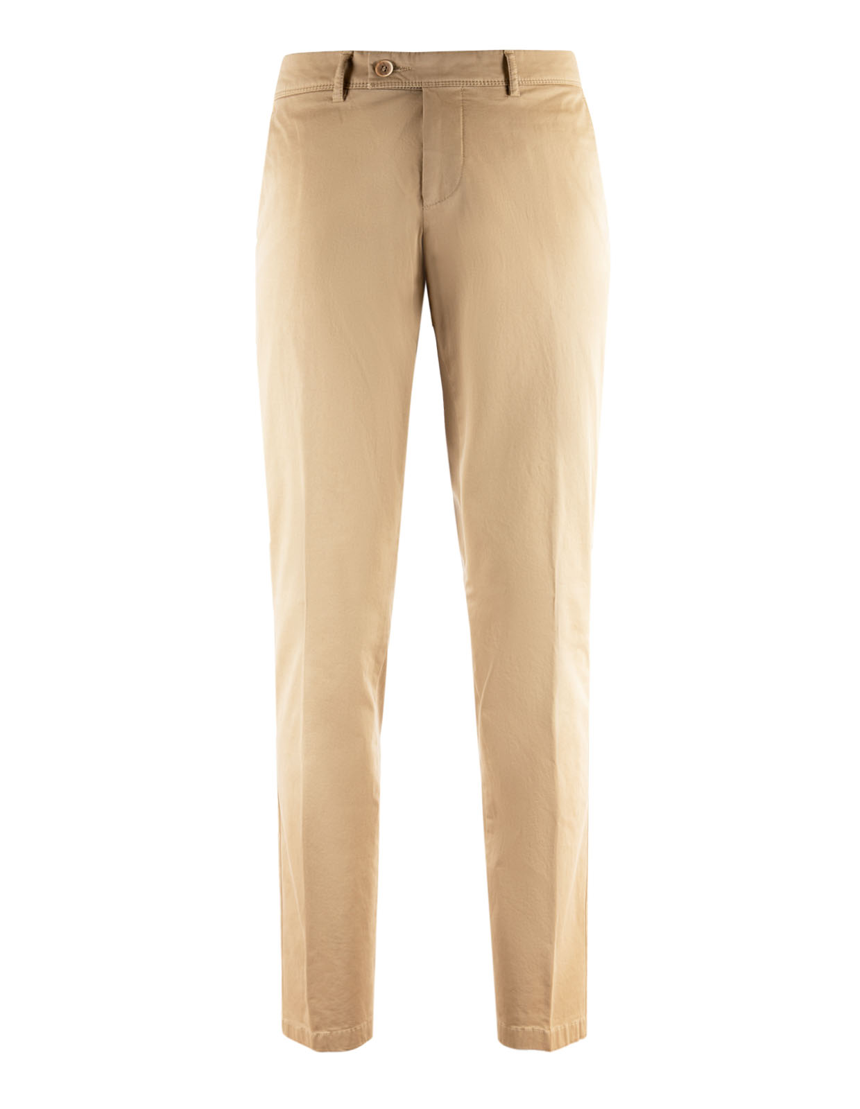 Regular Chinos Bomull Stretch Mörkbeige
