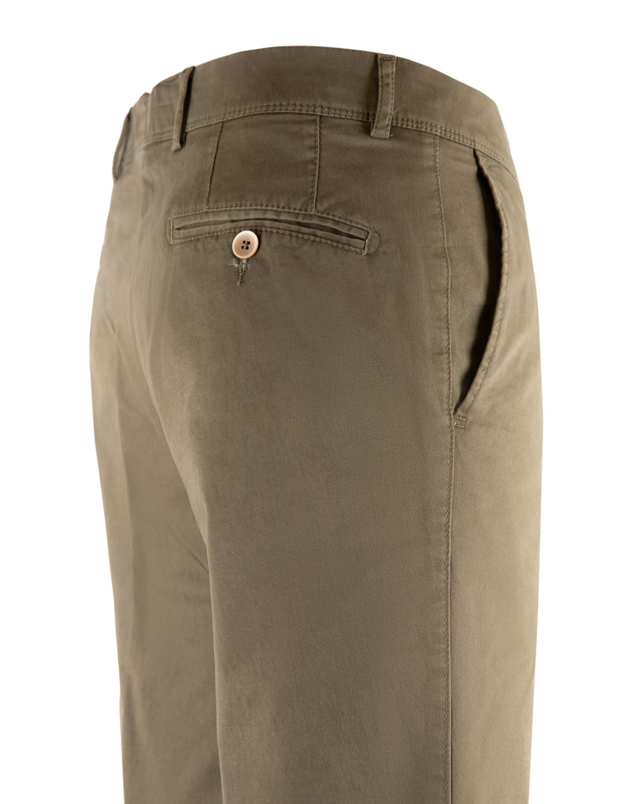 Shorts Bomull Stretch Olivgrön 54