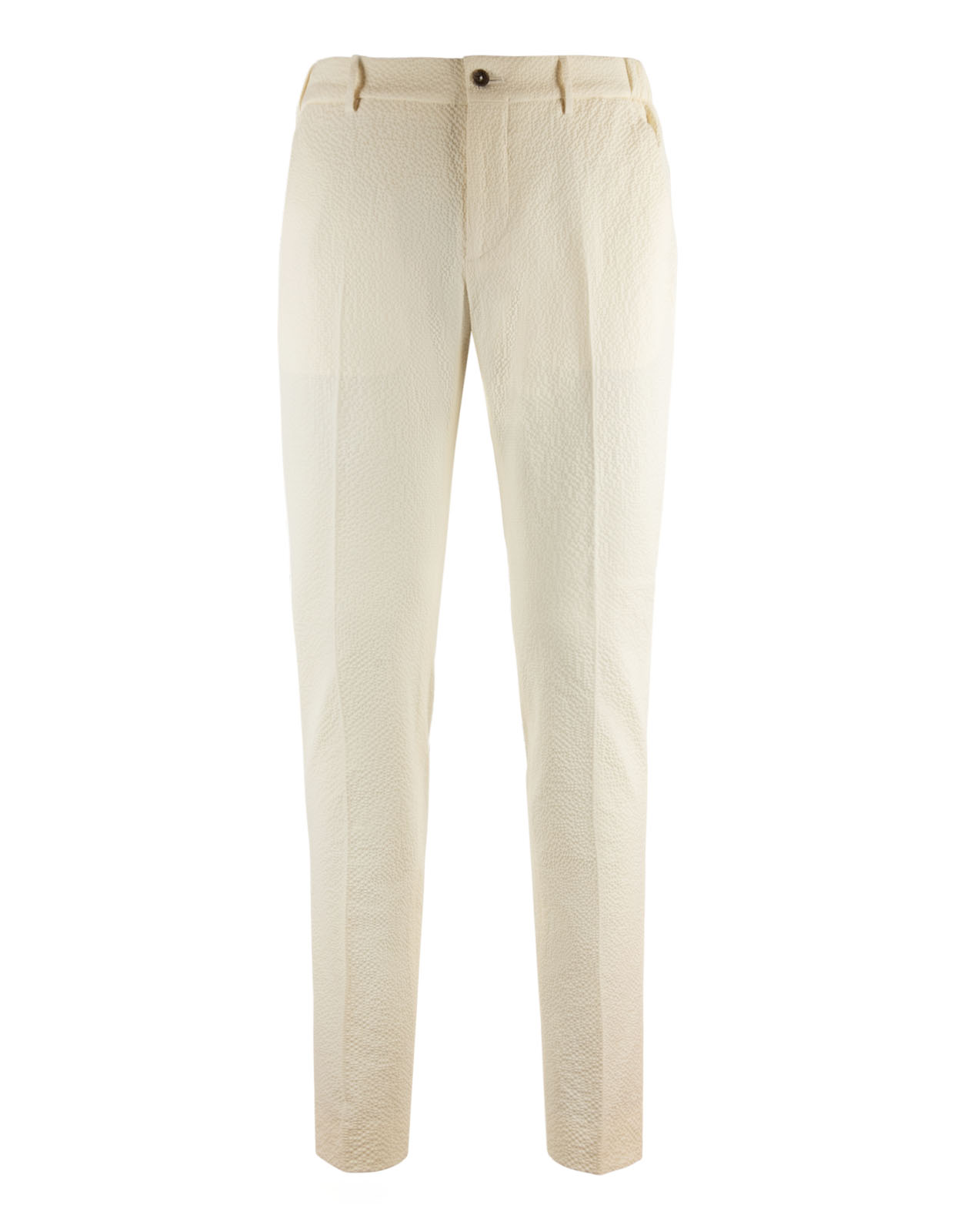 Morello Elax Seersucker Trouser Chalk