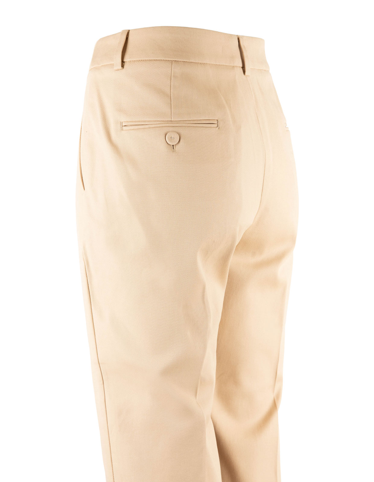 Vite Solid Cotton Trousers Beige