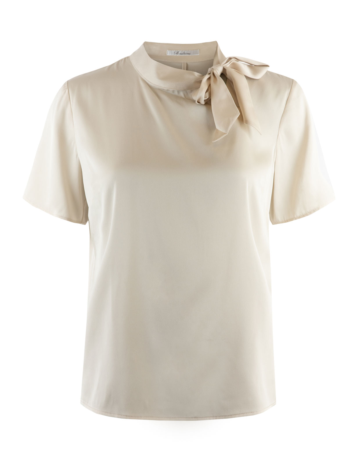 Elsie Blouse W. Bow Champagne
