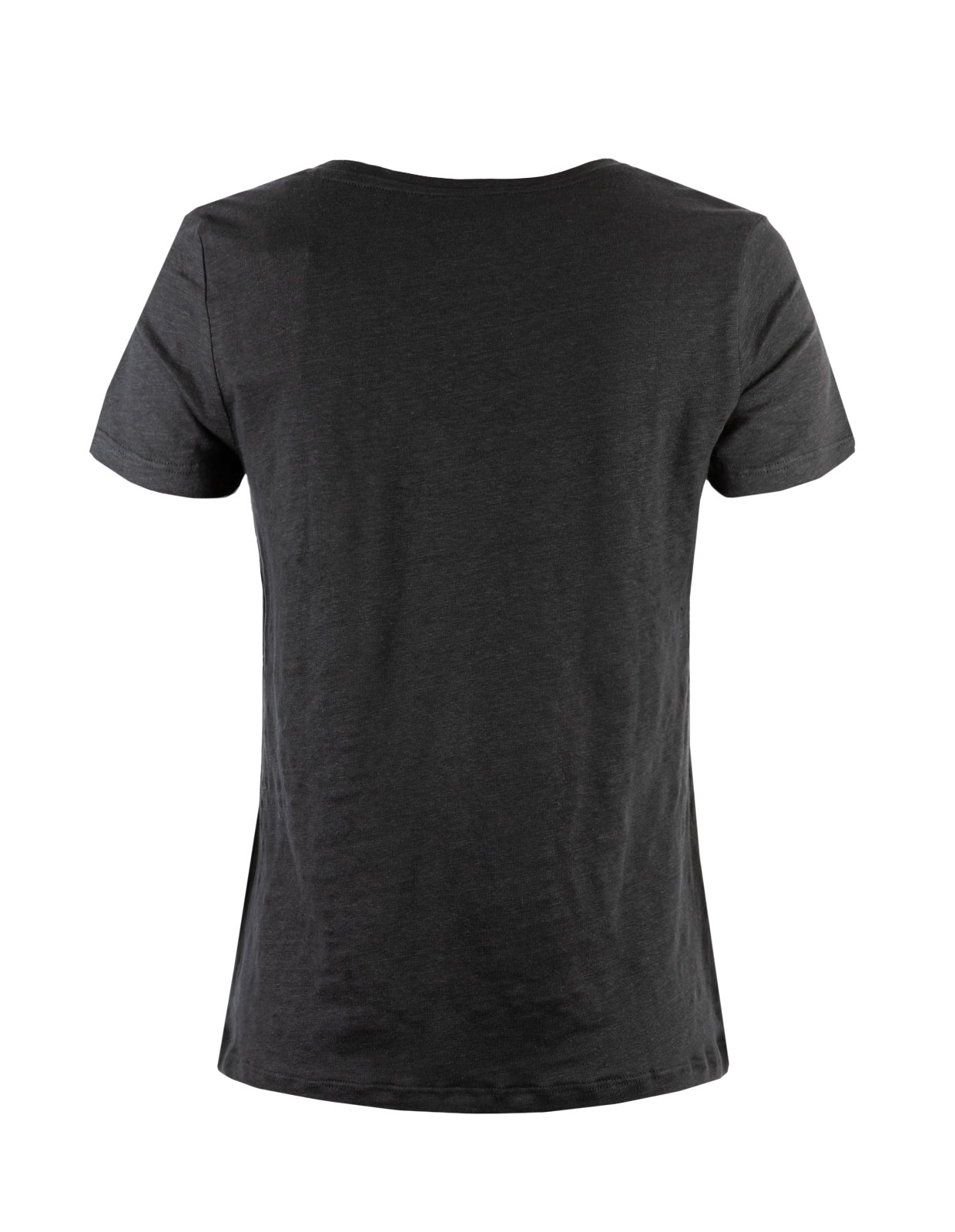 Evy Linen T-Shirt Black