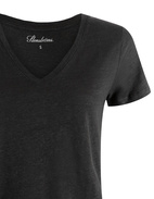 Evy Linen T-Shirt Black