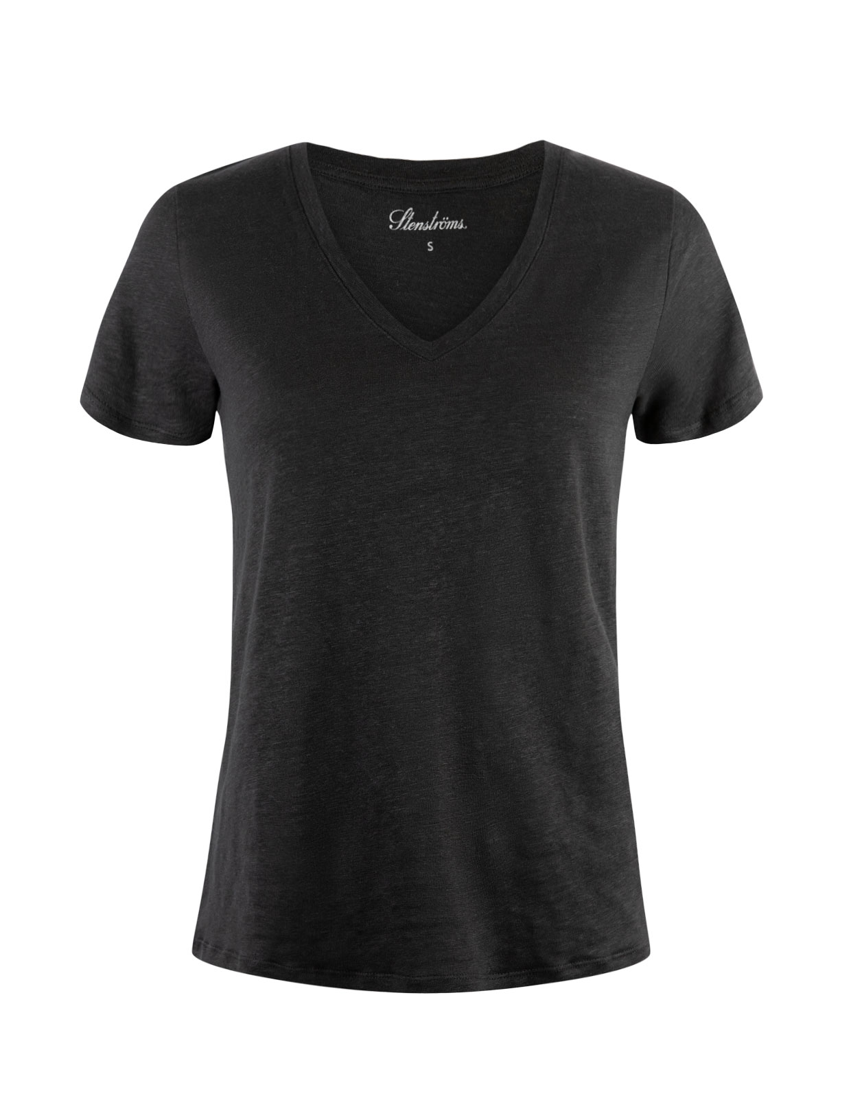 Evy Linen T-Shirt Black