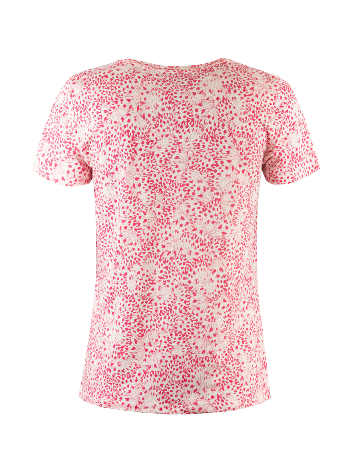 Evy Linen T-Shirt Dark Pink