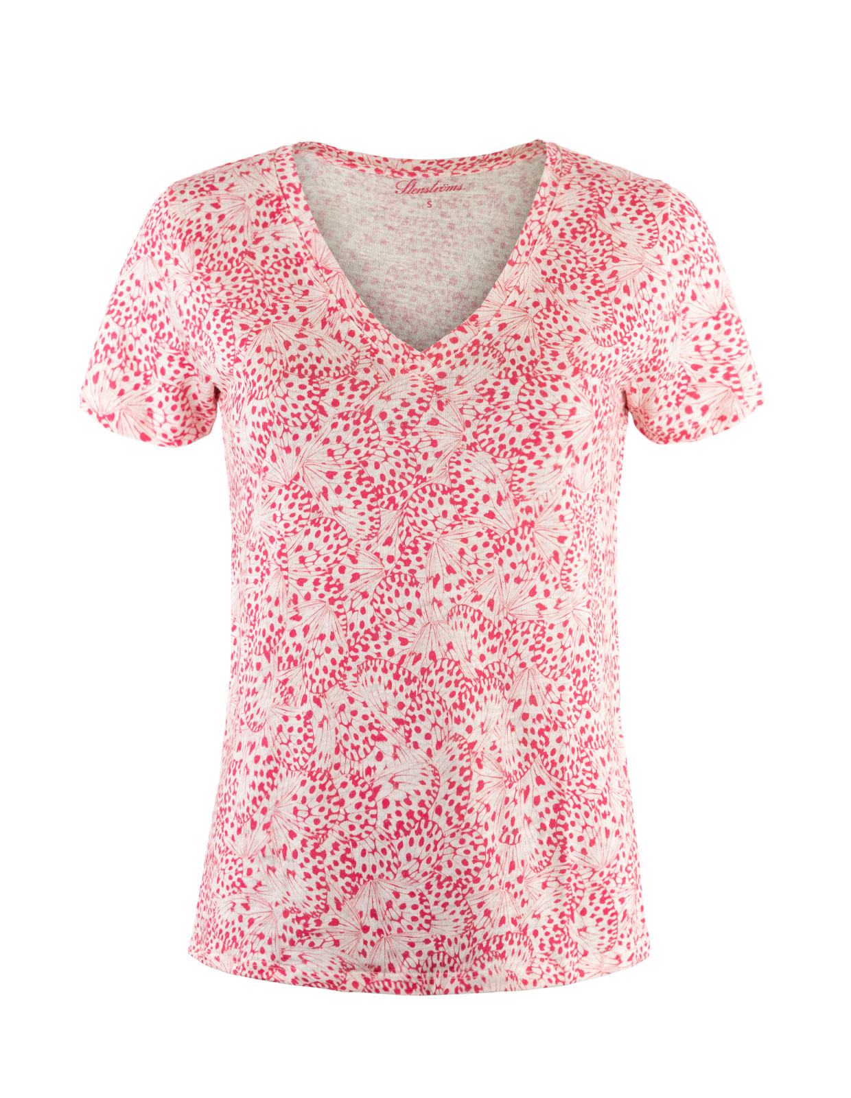 Evy Linen T-Shirt Dark Pink