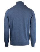 Half Zip Sweater Merino Denim Stl S
