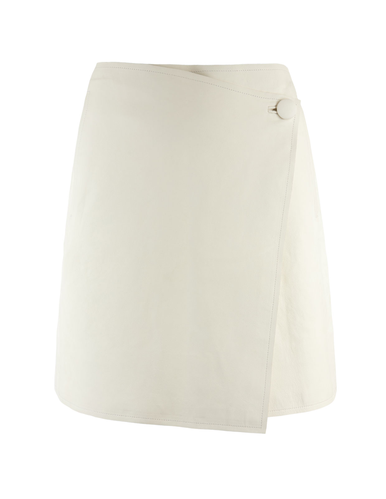 Esmaa Leather Skirt Tinted White