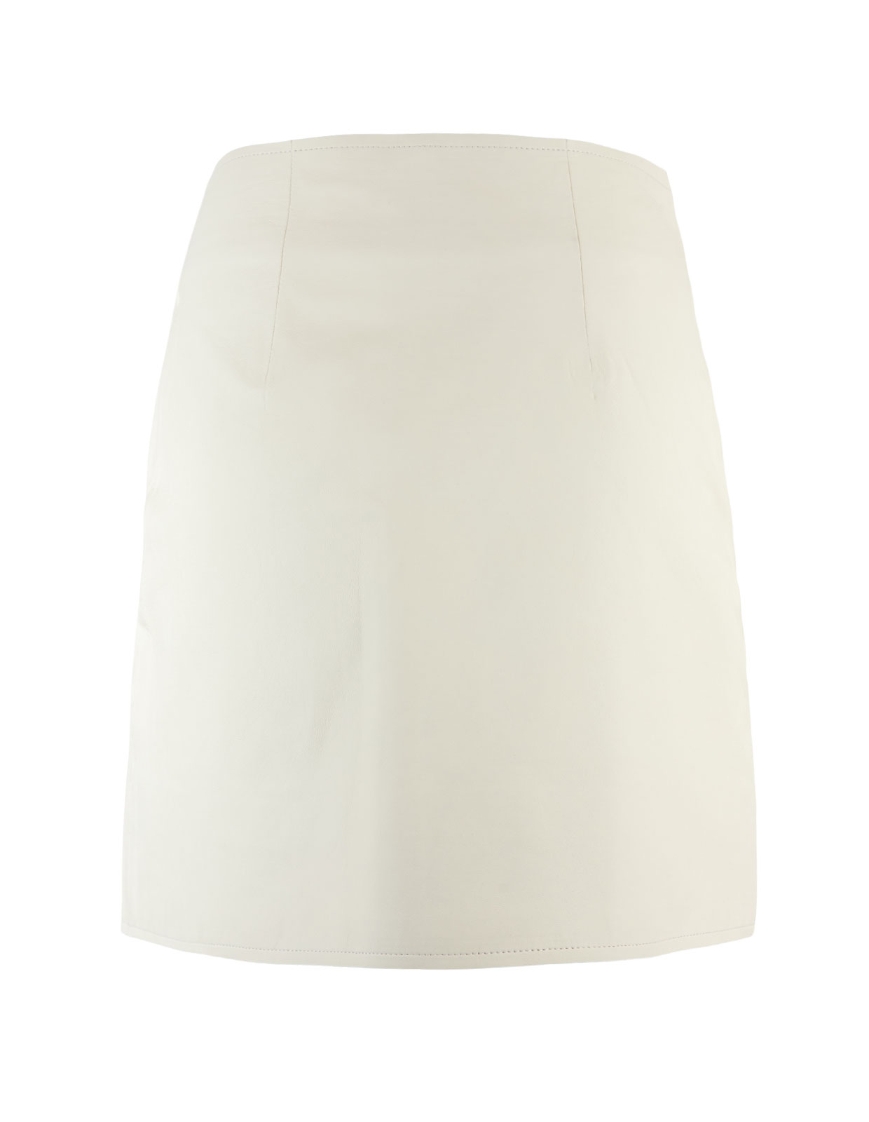 Esmaa Leather Skirt Tinted White